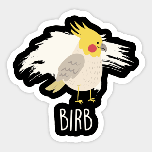 Birb Yellow Cockatiel Bird Sticker